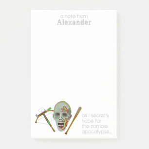Post-it® Zombie Crossbow Bat Notas graciosas sobre el apo