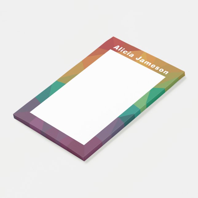 Post personalizado del arcoiris que nota (En perspectiva)