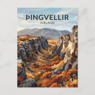 Postal Þingvellir Islandia