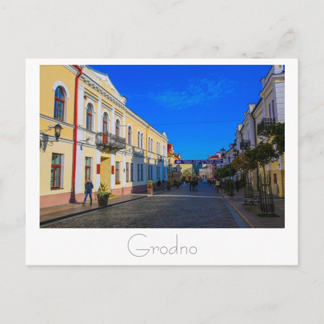 Postal Б de Belarús е л а р с у ь ・ Grodno Hrodna snihtsn (Anverso)