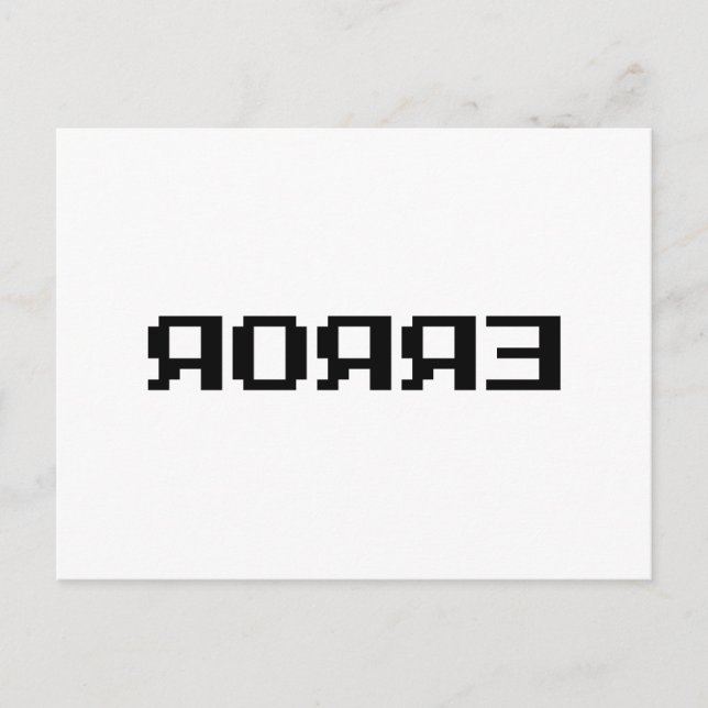 POSTAL Я OЯ Я Ǝ | ERROR (Anverso)