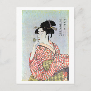 Postal ガ ラ ス の 笛 吹~~, Bursátil de Cristal, Utamaro