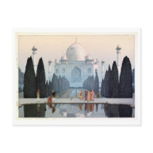 タ ジ・ハ ル, Taj Mahal, Hiroshi Yoshida, Woodcut