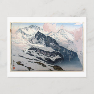 Postal ユングフラウ, Jungfrau, Hiroshi Yoshida, grabar en