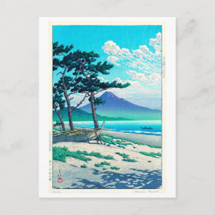 Postal 三 保 松 の, Pine Beach at Miho, Hasui Kawase