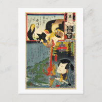 化 け 猫, 豊 Monster Cat, Toyokuni, Ukiyo-e