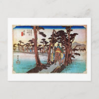 吉 原 宿, 広 Yoshiwara-juku, Hiroshige, Ukiyo-e