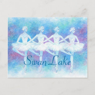 Postal 四 羽 の 鳥 踊 白 の り de ポ ・・・・・・Frétatono