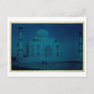 Postal 月 夜 の タ ジ・ハ マ~, Taj Mahal por la noche a la luz de