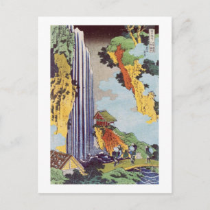 Postal 滝, cascada del 北斎, Hokusai, Ukiyo-e