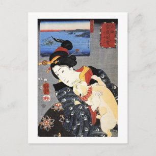 POSTAL 猫と女, 国芳 猫と女, 国芳, 浮世絵