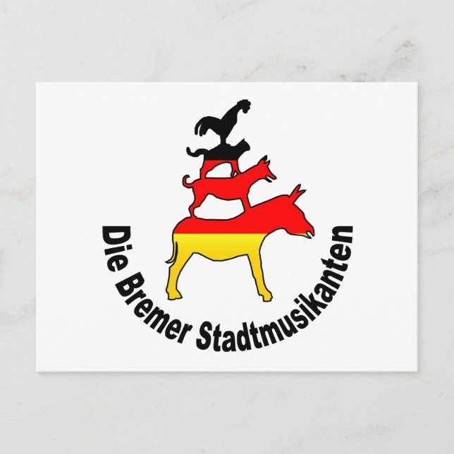 POSTAL 町のミュージシャンズオブブレーメン (Anverso)