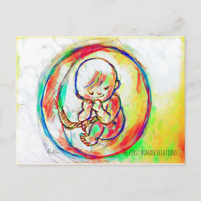 Postal 胎 児 赤 ち ん 人 ゃ 体 snihtsni ・ ・・・・ (Anverso)