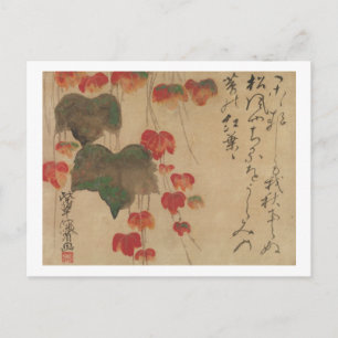 Postal 蔦 秋, 乾 山 otoño Ivy, Kenzan, Japón Art