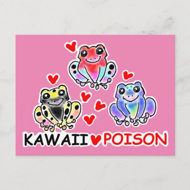 POSTAL 面白?　ヤドクガエルちゃん  ポストカード (Anverso)