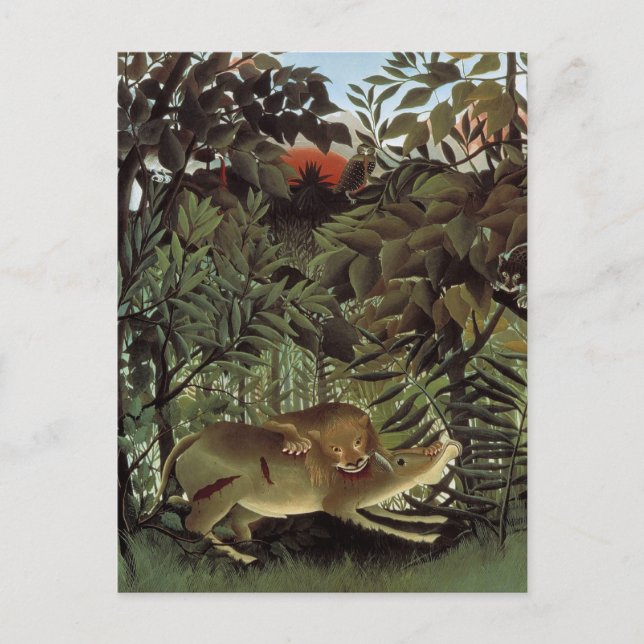 POSTAL 飢 え た ラ オ ン (Anverso)