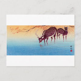 Postal 鹿, 小 原 古 venado, Ohara Koson, Ukiyo-e