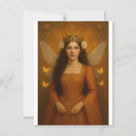 Postal 002_A fairy princess in burnt orange.