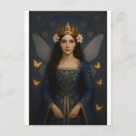 Postal 006_A fairy princess in royal blue.