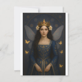 Postal 006_A fairy princess in royal blue.