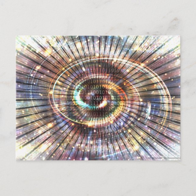 Postal 0100101010001101 (parte 2) | Ciberespacio binario  (Anverso)