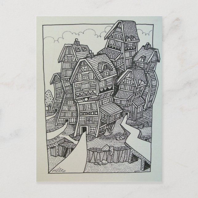 Postal 01 Tinta 4 por Piliero (Anverso)