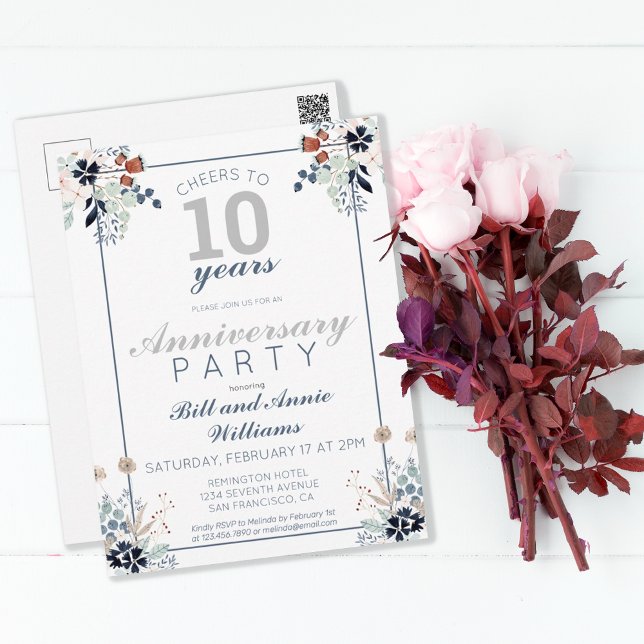 Postal 10º Aniversario de Boda Brindis por 10 Años  (Subido por el creador)