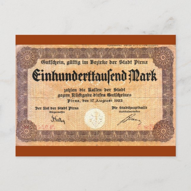 Postal 100000 Mark (Anverso)