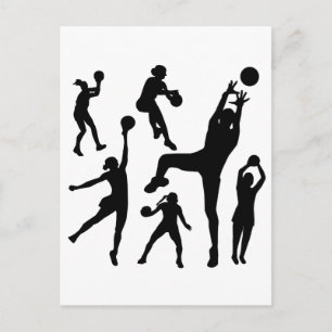 Postal 10097-netball-silhouette-vector SPORTS NET BALL PE