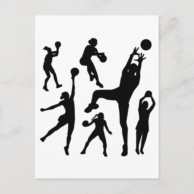 Postal 10097-netball-silhouette-vector SPORTS NET BALL PE (Anverso)