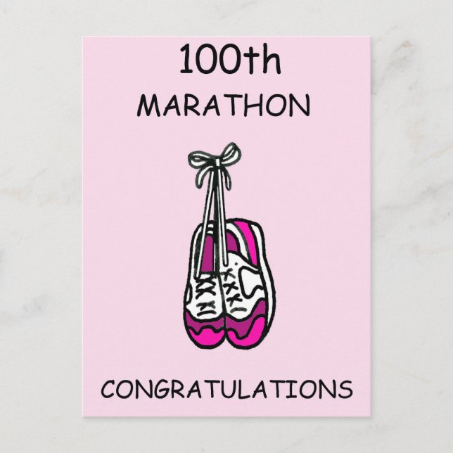 Postal 100.ª Maratón: Felicitaciones por ella (Anverso)