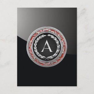 Postal [100] "A" Monograma de venado plateado