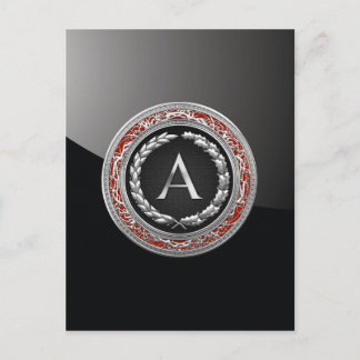 Postal [100] "A" Monograma de venado plateado
