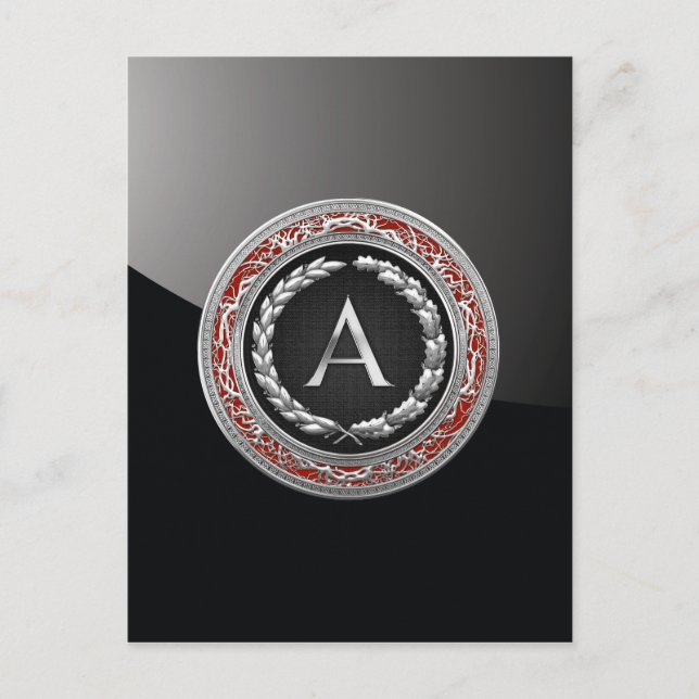 Postal [100] "A" Monograma de venado plateado (Anverso)