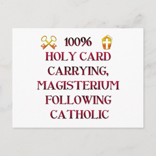 Postal ¡100% católico! (Anverso)