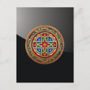 Postal [100] Cruz Celta [Oro+Esmalte]