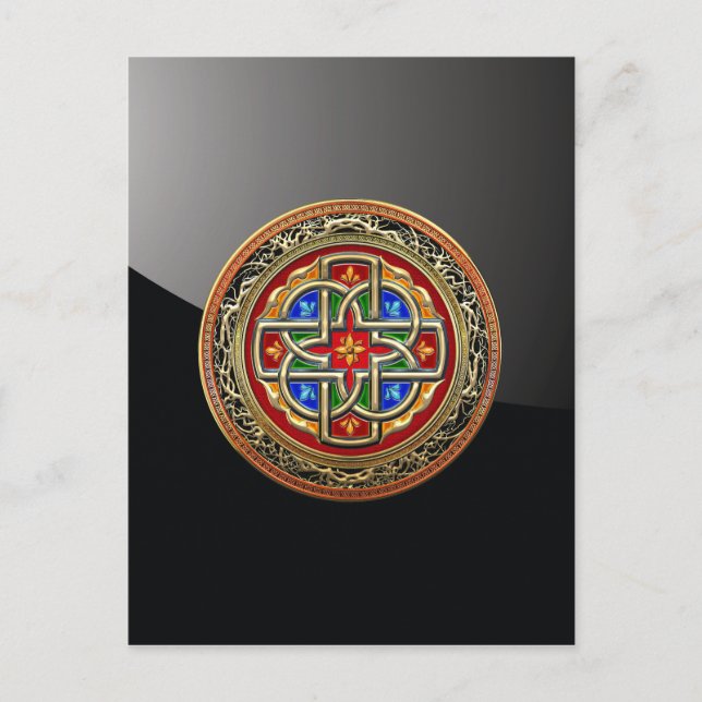 Postal [100] Cruz Celta [Oro+Esmalte] (Anverso)