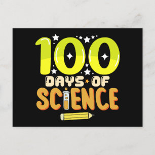 Postal 100 días de ciencia 100 días de maestro escolar