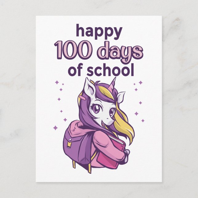 Postal 100 días de escuela (Anverso)