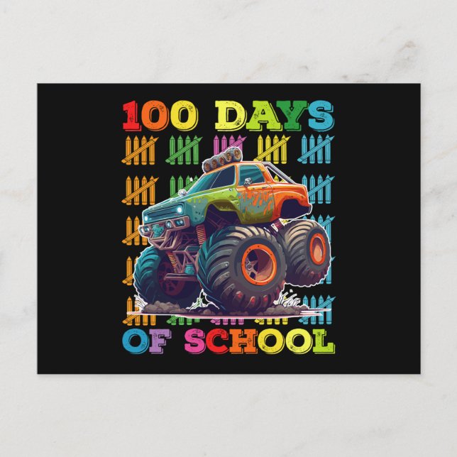 Postal 100 Días De Estudiante De Monstruo Escolar (Anverso)