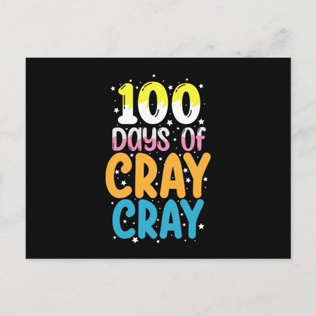 Postal 100 días de frío en la escuela (Anverso)