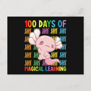 Postal 100 Días De Magical Learning Axolotl School