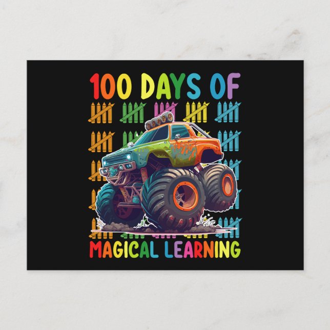 Postal 100 Días De Magical Learning Monster Truck School (Anverso)