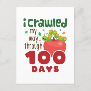 Postal 100 días de oruga escolar
