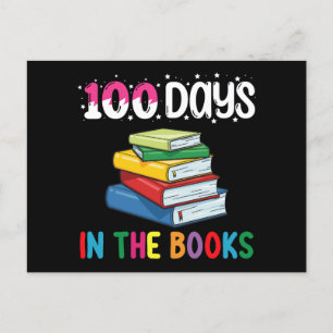 Postal 100 Días En La Escuela De Libros Leyendo Bibliotec