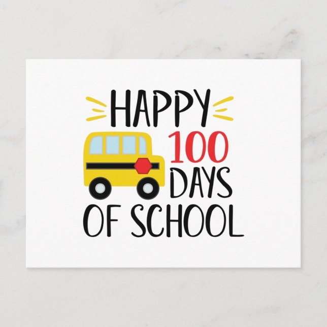 Postal 100 días felices de clases (Anverso)