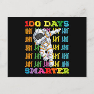 Postal 100 días más inteligente astronauta 100 días de cl