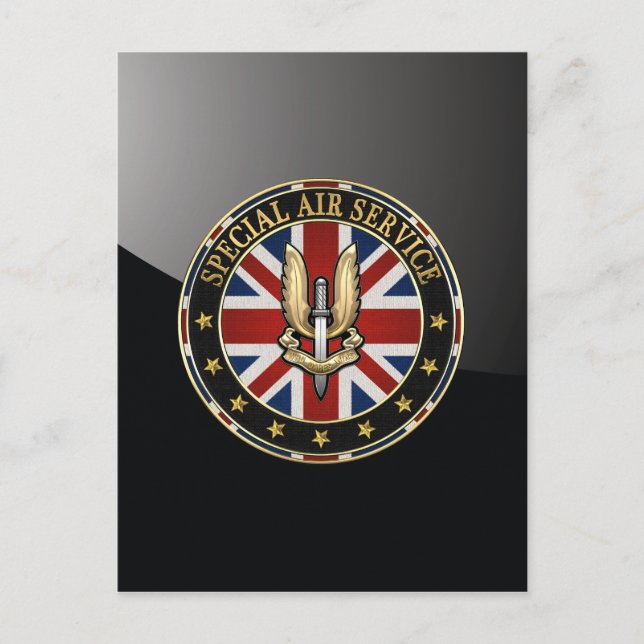 Postal [100] Insignia del Servicio Aéreo Especial (SAS) [ (Anverso)