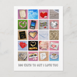 Postal 100 maneras de decir que te amo