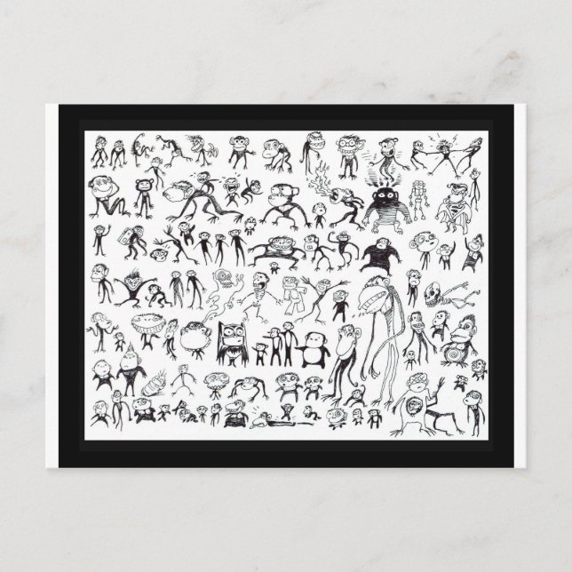 Postal 100 monos feos (postales) (Anverso)